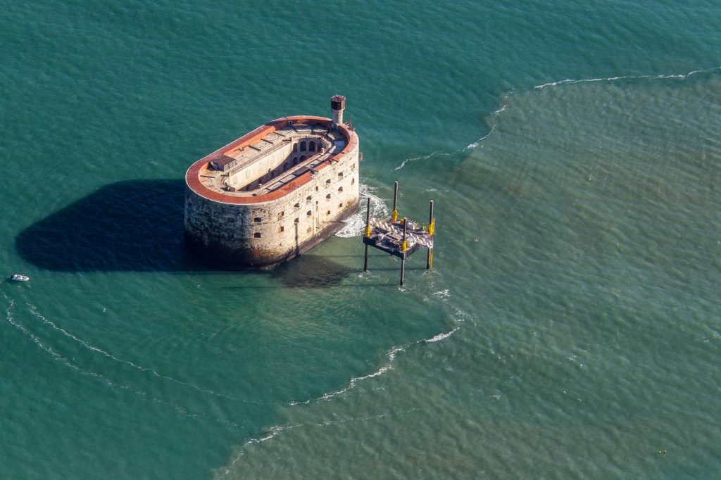 Vue aérienne du Fort Boyard